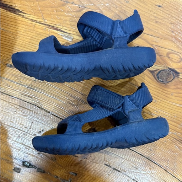 First Steps Navy Kids Toddler Velcro Sandals Shoes Size 9 - Picture 3 of 6